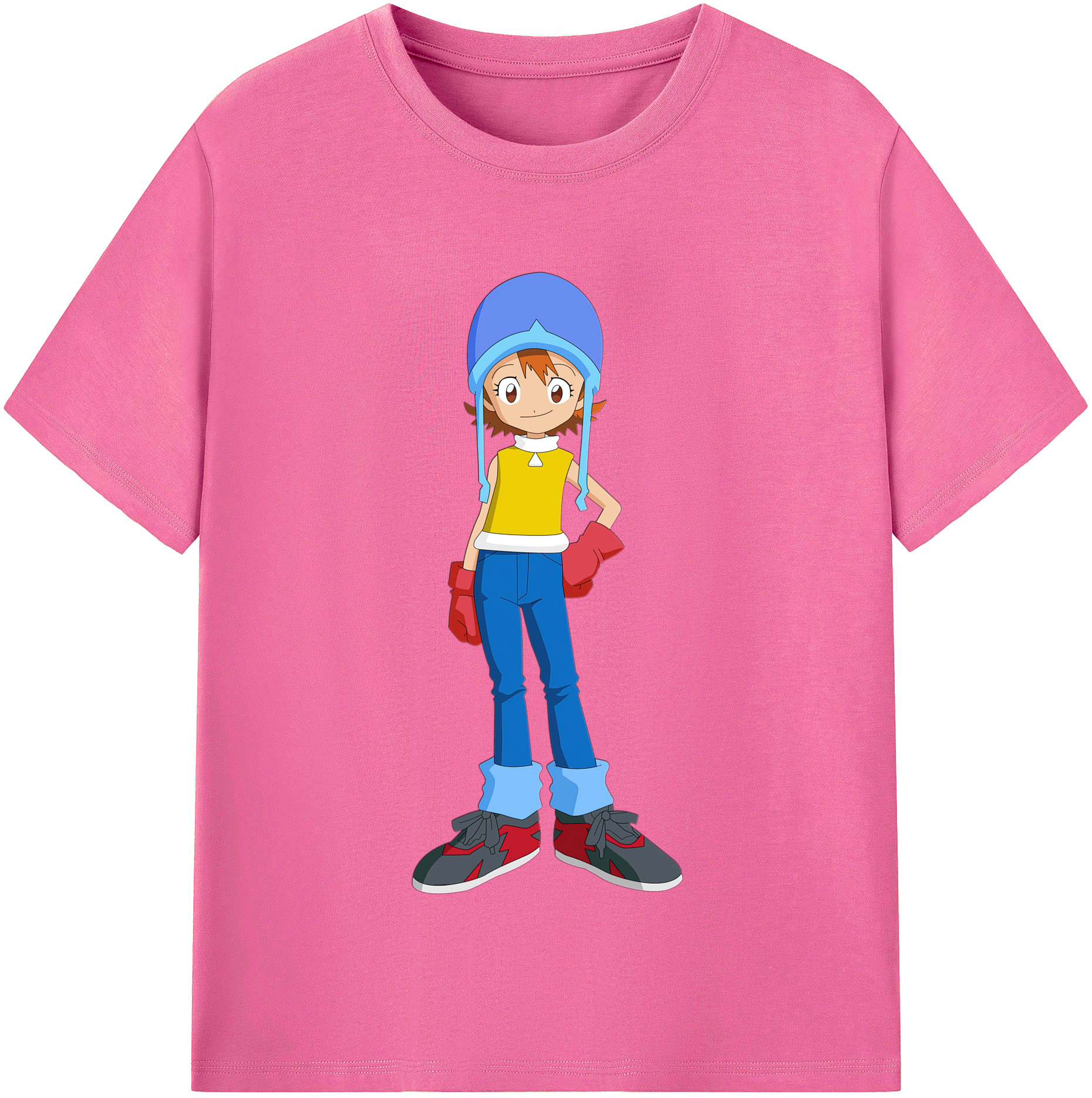 （画像用） Digimon デジタルモンスター/デジモン レディースカジュアルプリントTシャツ（綿100％）